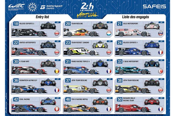 Las decoraciones de los vehículos de las 24h Le Mans virtuales - LMP