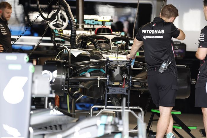 Mercedes W14 detalles técnicos