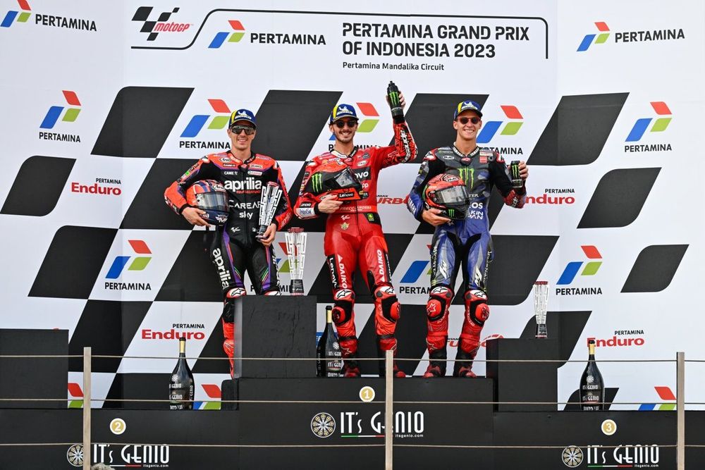 Francesco Bagnaia, Ducati Team, Maverick Vinales, Aprilia Racing Team, Fabio Quartararo, Yamaha Factory Racing