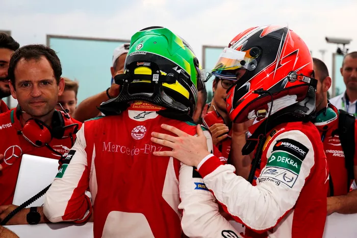 Le vainqueur Mick Schumacher, PREMA Theodore Racing Dallara F317 - Mercedes-Benz et Marcus Armstrong, PREMA Theodore Racing Dallara F317 - Mercedes-Benz