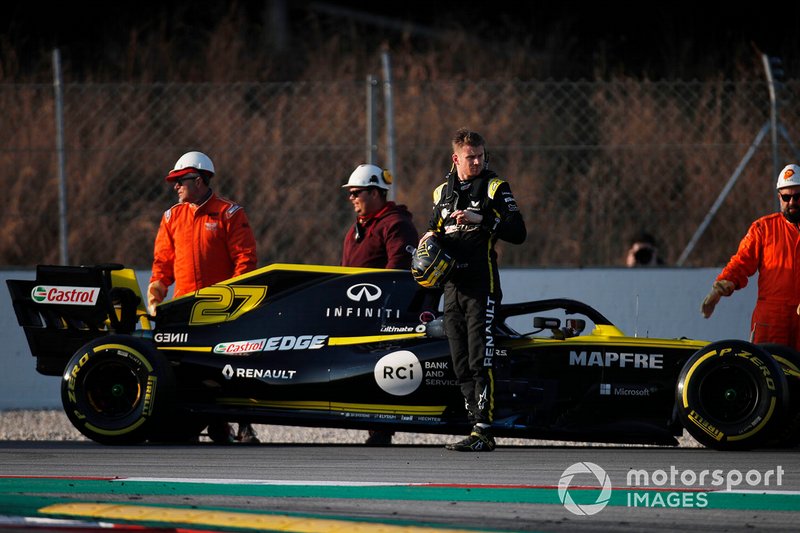 Nico Hulkenberg, Renault F1 Team R.S. 19 detenido en la pista