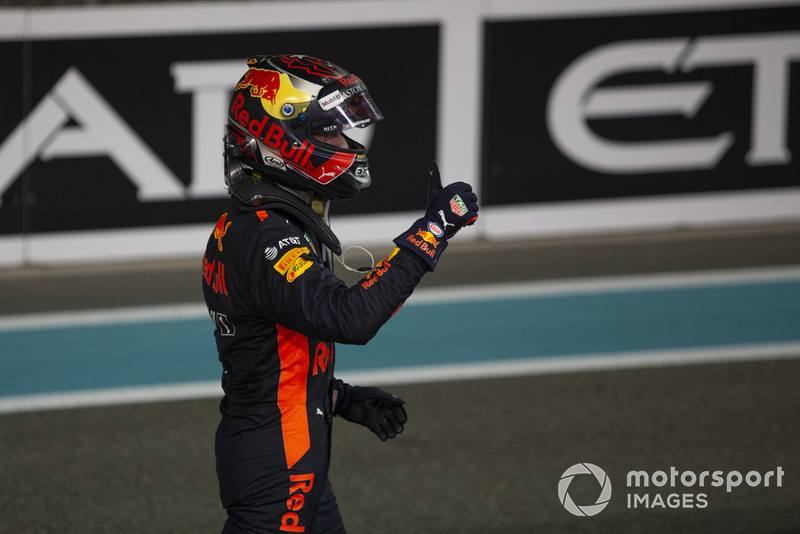 Max Verstappen, Red Bull Racing celebr en Parc Ferme