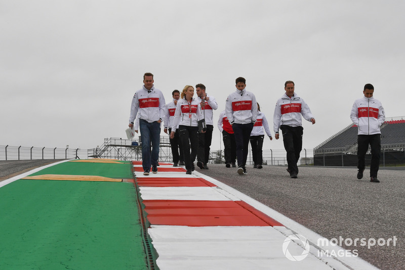 Charles Leclerc, Alfa Romeo Sauber F1 Team walks the track