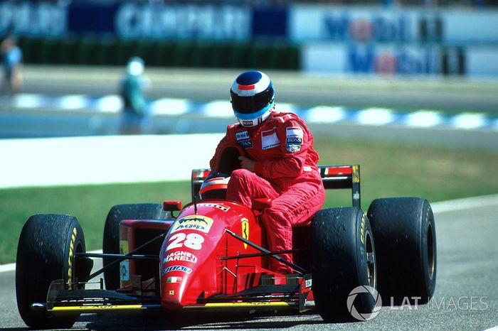 Hockenheim 1995: Gerhard Berger (Ferrari) lleva a Mika Häkkinen (McLaren)