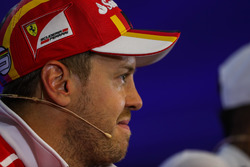 Sebastian Vettel, Ferrari in the Press Conference