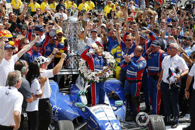 Takuma Sato, Andretti Autosport Honda celebra