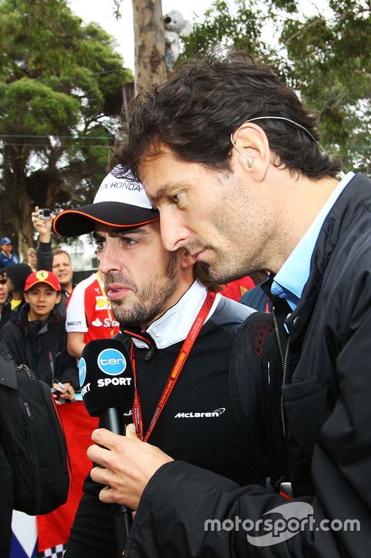 Mark Webber con su amigo Fernando Alonso