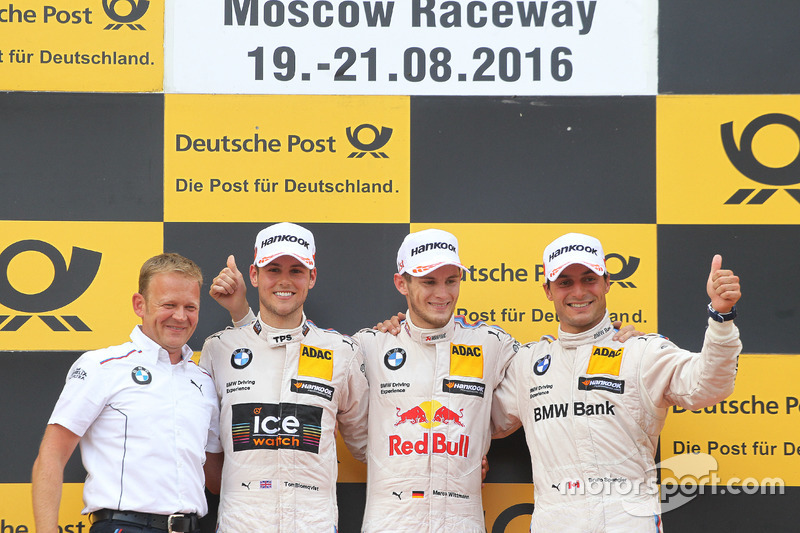 Podium: Sieger Marco Wittmann, BMW Team RMG, BMW M4 DTM; 2. Tom Blomqvist, BMW Team RBM, BMW M4 DTM;