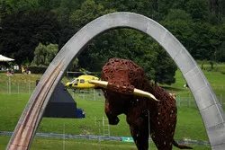 Red Bull statue