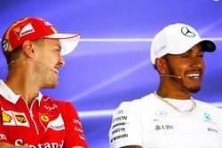 Sebastian Vettel, Ferrari, Lewis Hamilton, Mercedes AMG F1