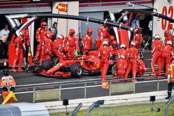 Sebastian Vettel, Ferrari SF71H au stand