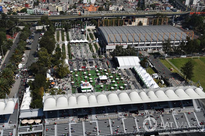Vista desde el aire de la pista