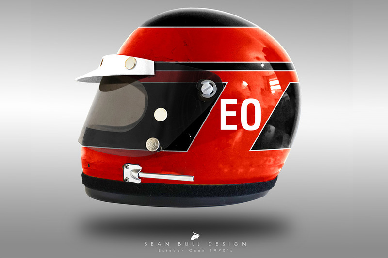 Casco concepto 1970 de Esteban Ocon