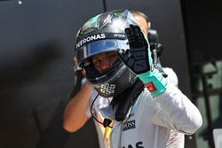 Nico Rosberg, Mercedes AMG F1 celebrates his second position in parc ferme