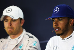 Льюіс Хемілтон і Ніко Росберг, Mercedes AMG F1 на прес-конференції