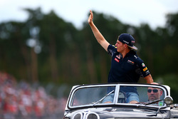 Max Verstappen, Red Bull Racing, tijdens de rijdersparade