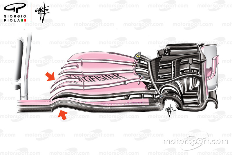 Force India VJM11, első szárny