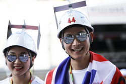 Japanese fans of Lewis Hamilton, Mercedes AMG F1
