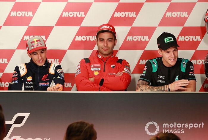 Marrquez, Danilo Petrucci, Ducati Team, Fabio Quartararo, Petronas Yamaha SRT