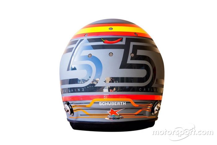 El casco del debut de Carlos Sainz con McLaren F1