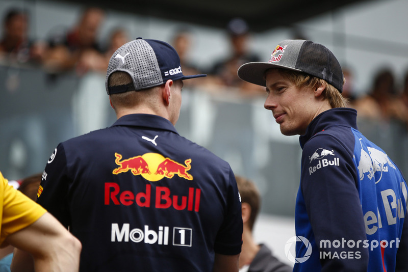 Брендон Хартлі, Toro Rosso, та Макс Ферстаппен, Red Bull Racing
