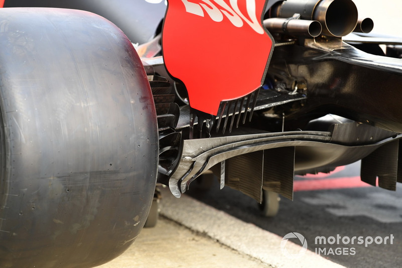 Red Bull Racing RB14 rear diffuser detail