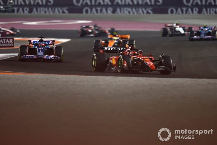 Charles Leclerc, Ferrari SF-23, Esteban Ocon, Alpine A523, Lando Norris, McLaren MCL60