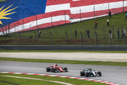 Valtteri Bottas, Mercedes-Benz F1 W08 and Sebastian Vettel, Ferrari SF70H