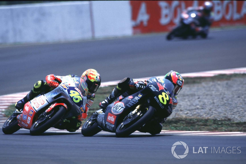 Kazuto Sakata, Aprilia; Valentino Rossi, Aprilia