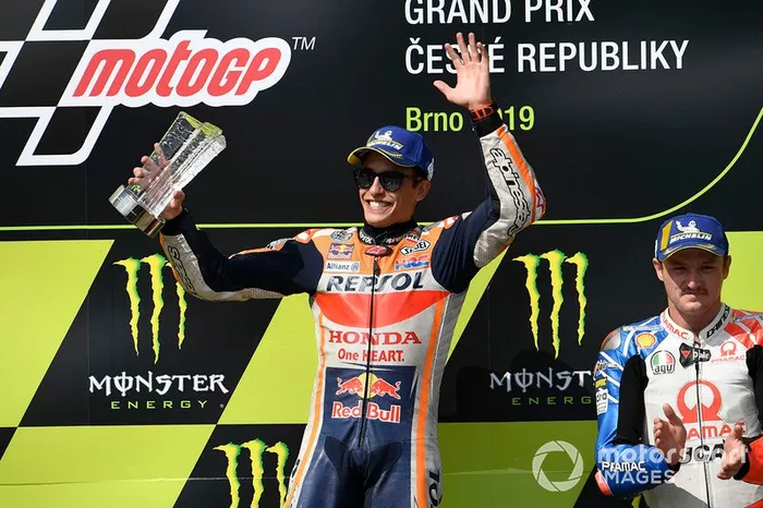 Podio: Marc Márquez, ganador de la carrera, Repsol Honda Team