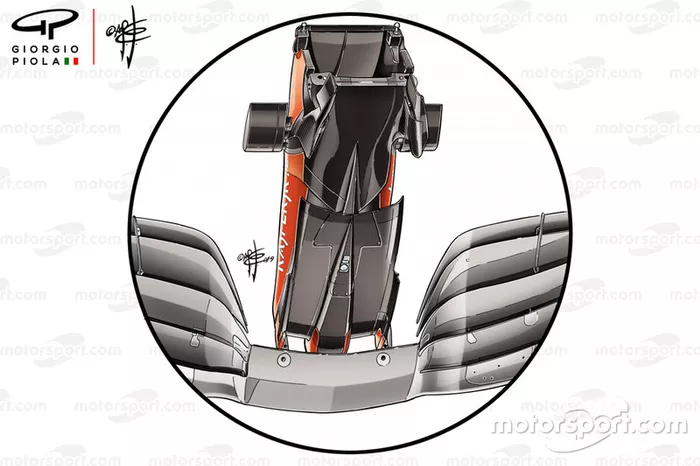 Ferrari SF90, dettaglio del musetto visto da sotto