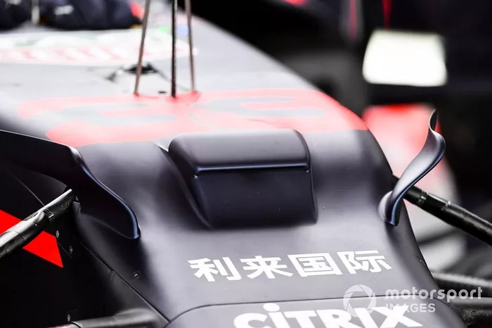 Detalles aerodinámicos en el Red Bull Racing RB15
