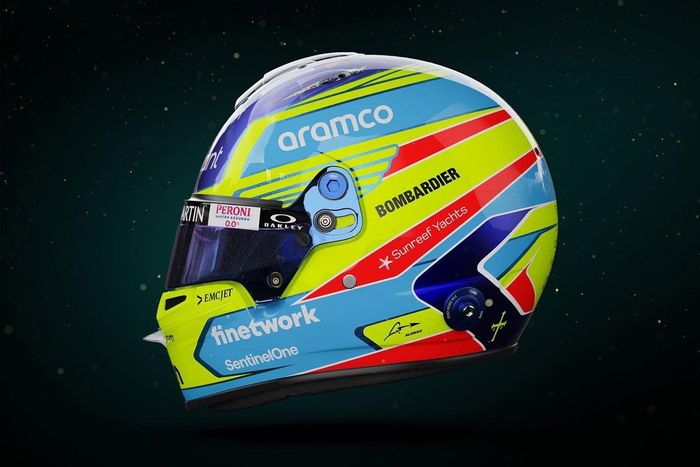 Casco de Fernando Alonso, Aston Martin Racing