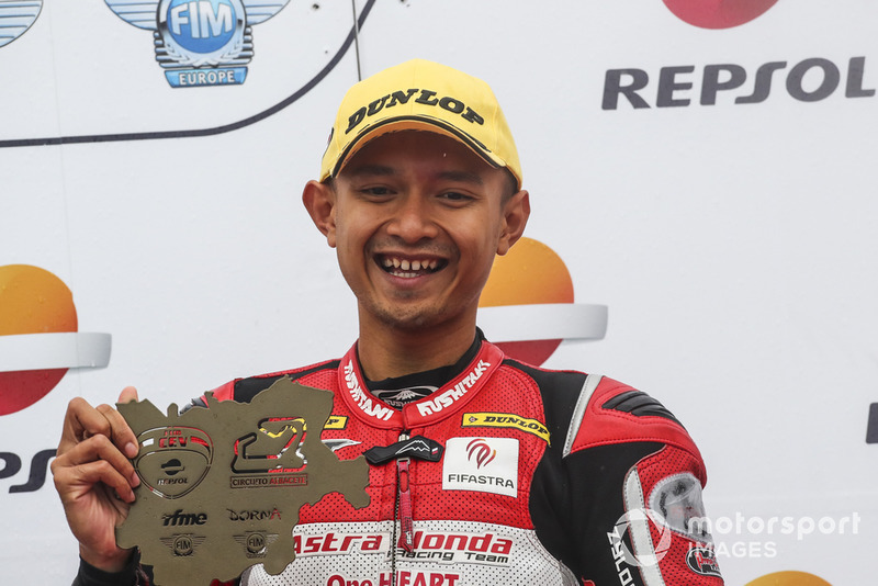 Podium CEV Moto2 Albacete: Dimas Ekky, Astra Honda Racing Team