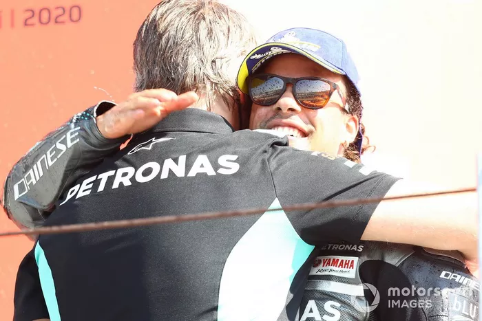 Podio: Johan Stigefelt, y el ganador Franco Morbidelli, Petronas Yamaha SRT
