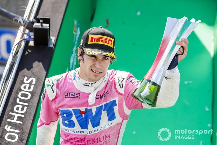 Podio: tercer lugar Lance Stroll, Racing Point