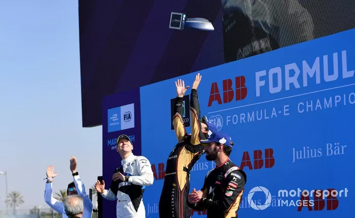 Podio: ganador de la carrera Antonio Felix da Costa, DS Techeetah segundo lugar Maximilian Günther, BMW I Andretti Motorsports, tercer lugar Jean-Eric Vergne, DS Techeetah