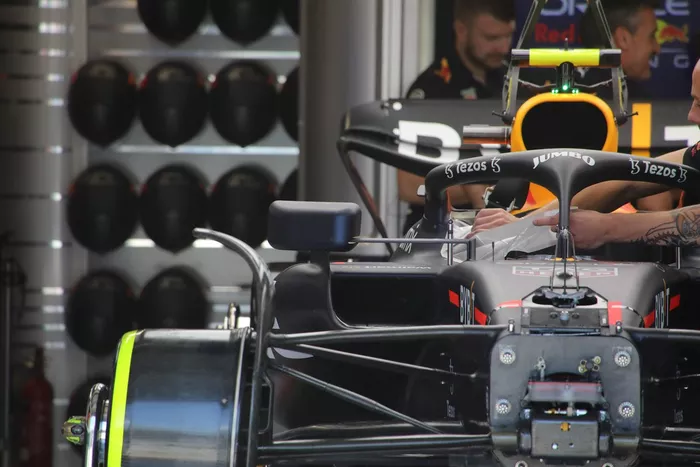Red Bull Racing RB18 mirror detail