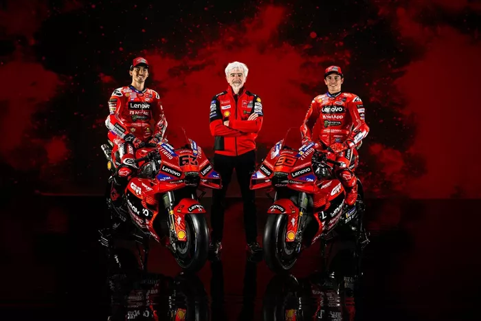 Francesco Bagnaia, Ducati Team, Gigi Dall’Igna, Ducati general manager, Marc Marquez, Ducati Team
