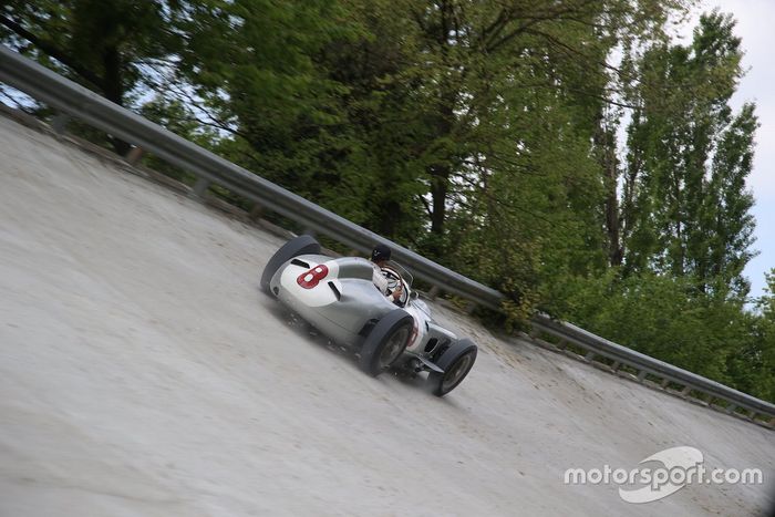 Lewis Hamilton y Sir Stirling Moss en Monza