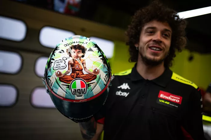 Marco Bezzecchi, VR46 Racing Team, special helmet