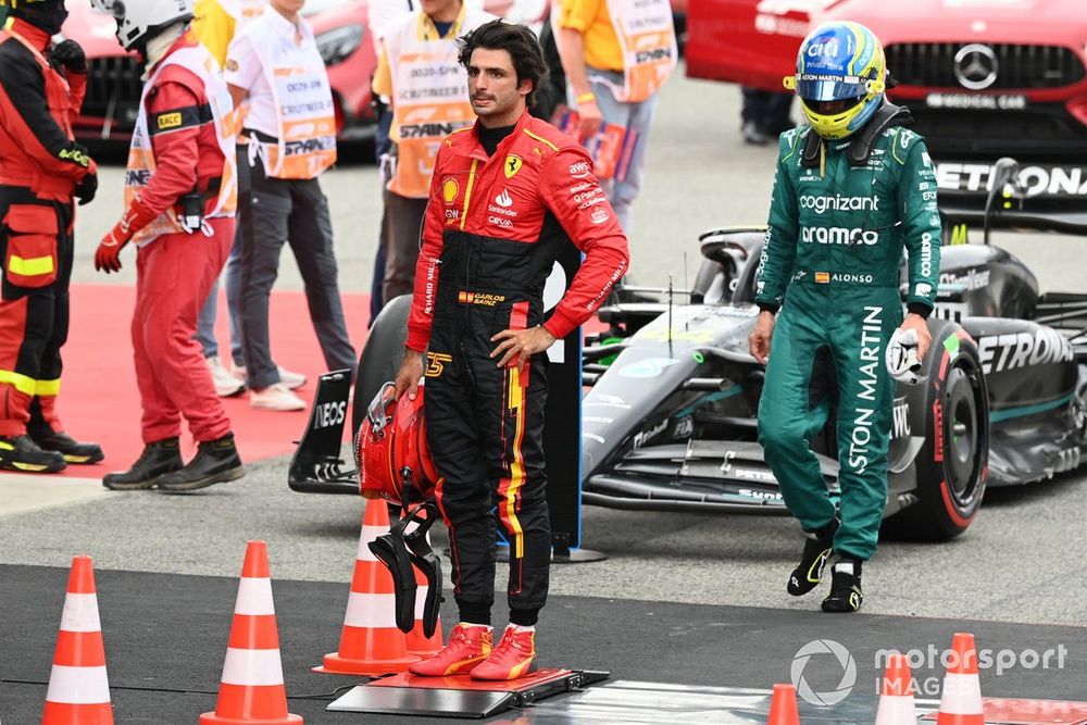 Carlos Sainz, Scuderia Ferrari, Fernando Alonso, Aston Martin F1 Team, weigh in after the race