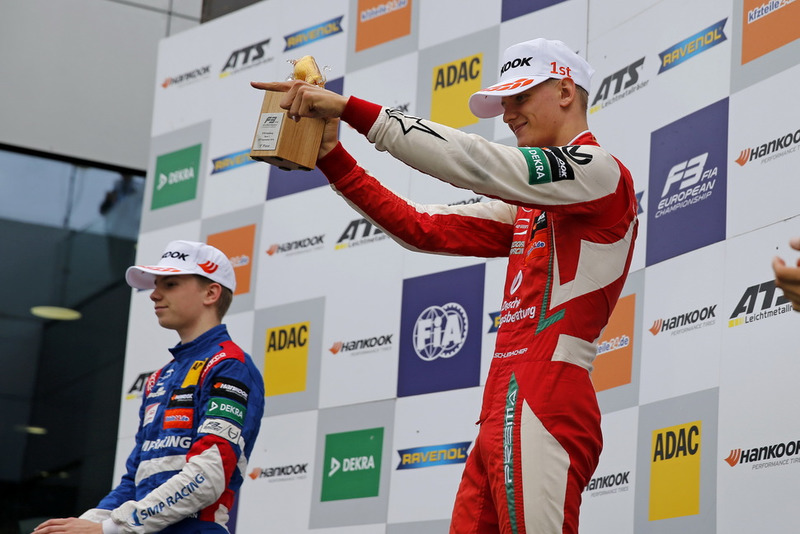 Podium: Race winner Mick Schumacher, PREMA Theodore Racing Dallara F317 - Mercedes-Benz