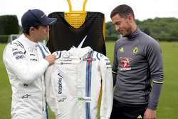 Felipe Massa, Williams ve Chelsea FC oyuncusu Eden Hazard