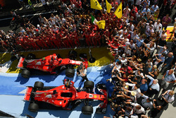 1. Sebastian Vettel, Ferrari; 2. Kimi Raikkonen, Ferrari
