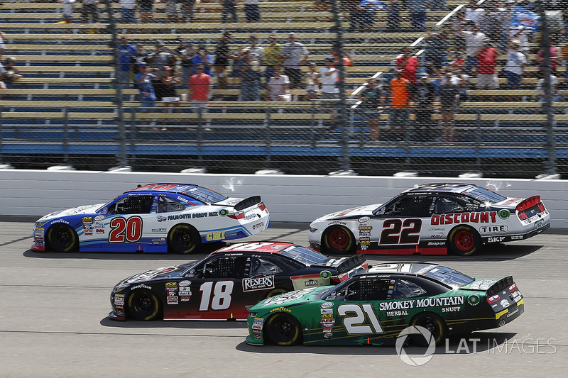 Ryan Preece, Joe Gibbs Racing Toyota, Kyle Benjamin, Joe Gibbs Racing Toyota, Daniel Hemric, Richard Childress Racing Chevrolet, Sam Hornish Jr, Discount Tire Ford Mustang