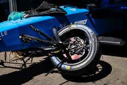 La voiture accidentée de Sébastien Buemi, Renault e.Dams