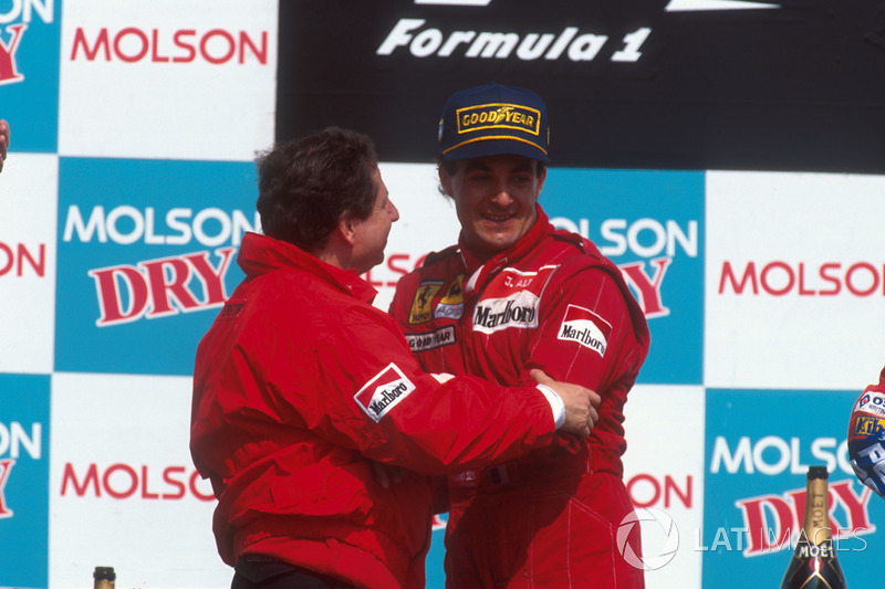 Podyum: Yarış galibi Jean Alesi, Ferrari, Jean Todt