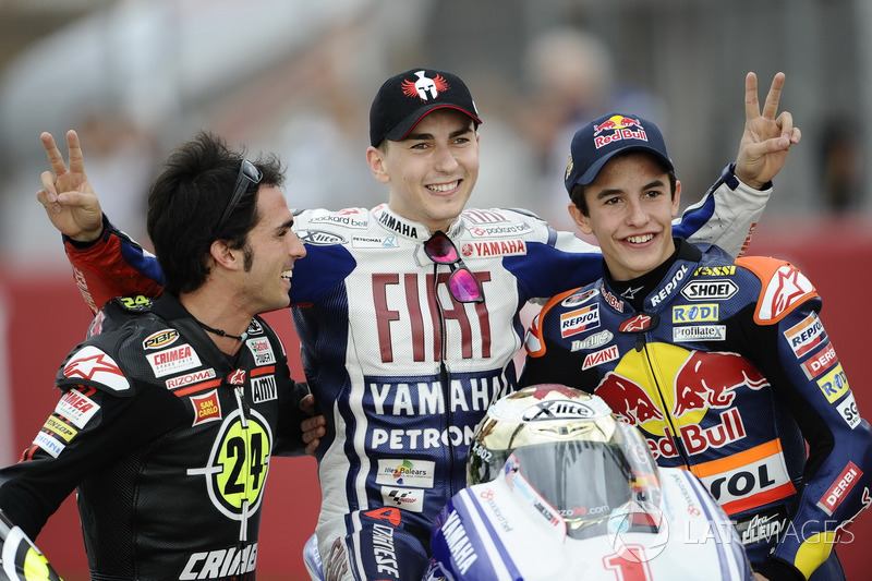 Toni Elias, Jorge Lorenzo, Yamaha, Marc Marquez, les Champions du monde 2010