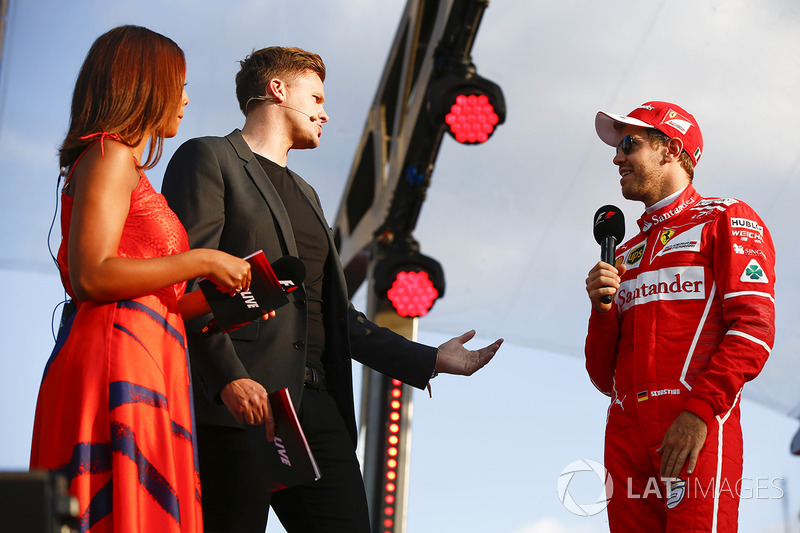 Jake Humphrey, Sebastian Vettel, Ferrari